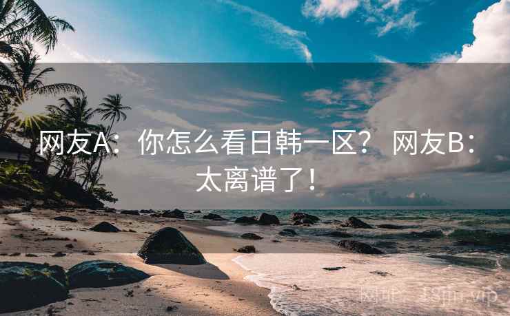 网友A：你怎么看日韩一区？ 网友B：太离谱了！
