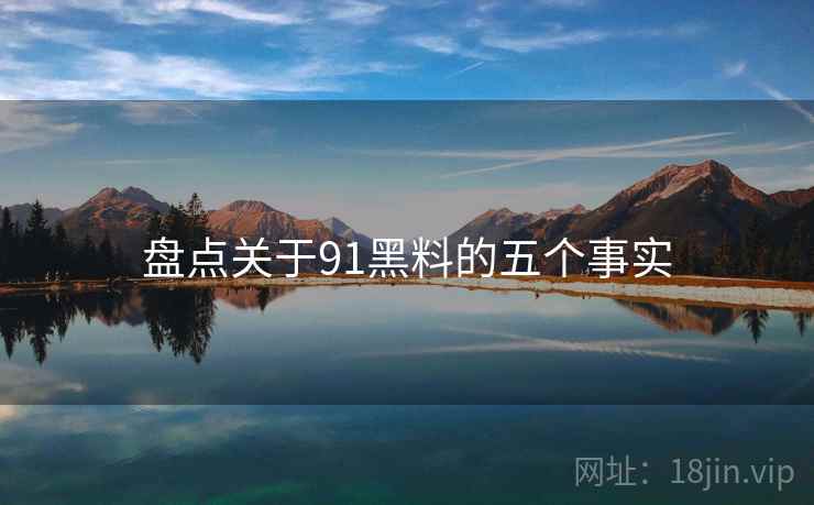 盘点关于91黑料的五个事实
